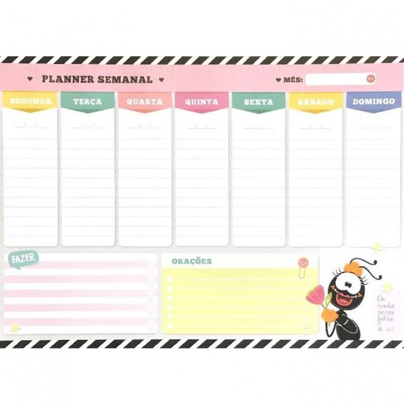 Planner Semanal - Fani Rosa